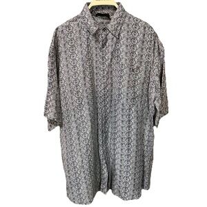 Vintage 90's Colore Italia Silk Shirt Geo Abstract Pattern Button Up Art Men's L